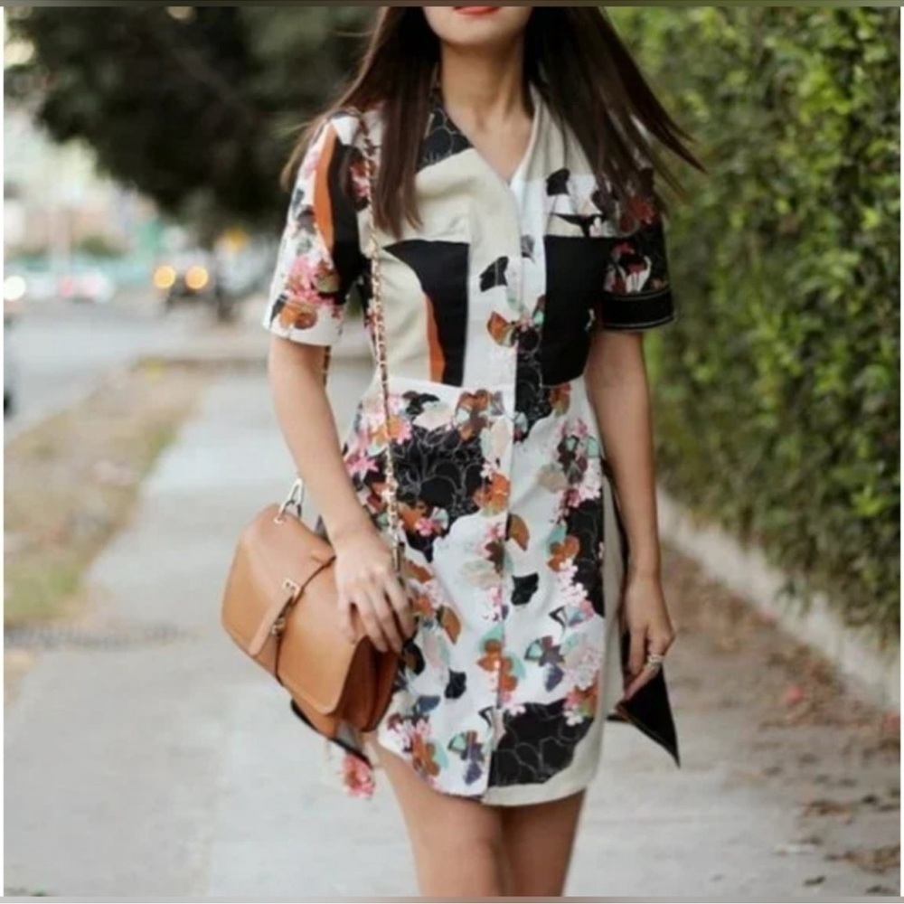 NWT 3.1 Phillip Lim for Target floral boho chic shirt dress S